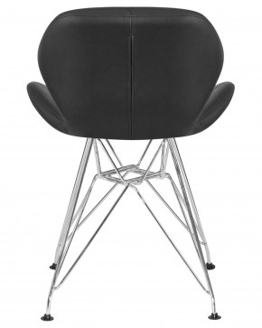 Стул обеденный DOBRIN BUTTERFLY CHROME, ножки хром, цвет чёрный в Ишиме - ishim.ok-mebel.com | фото 5