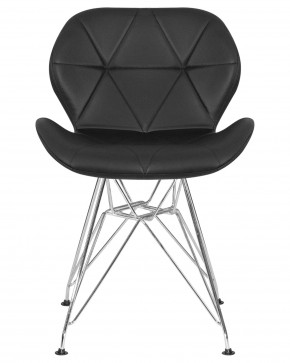 Стул обеденный DOBRIN BUTTERFLY CHROME, ножки хром, цвет чёрный в Ишиме - ishim.ok-mebel.com | фото 7