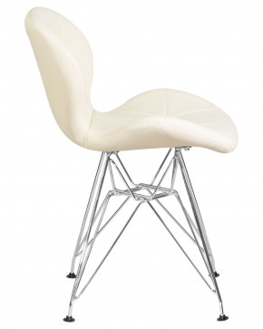 Стул обеденный DOBRIN BUTTERFLY CHROME, ножки хром, цвет кремовый в Ишиме - ishim.ok-mebel.com | фото 3