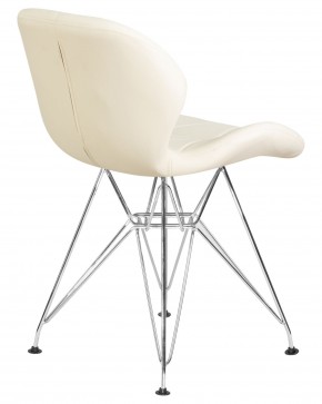 Стул обеденный DOBRIN BUTTERFLY CHROME, ножки хром, цвет кремовый в Ишиме - ishim.ok-mebel.com | фото 4