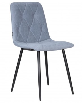 Стул обеденный DOBRIN CHILLY ROMBO, Серо-голубой Simple 26, основание черное в Ишиме - ishim.ok-mebel.com | фото