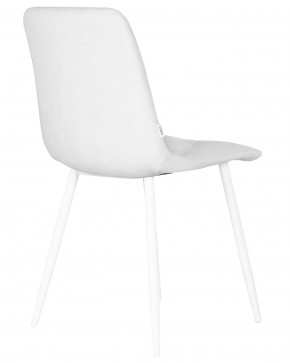 Стул обеденный DOBRIN CHILLY ROMBO, Светло-серый Simple 29, основание белое в Ишиме - ishim.ok-mebel.com | фото 4