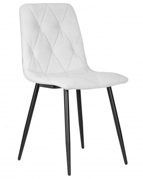Стул обеденный DOBRIN CHILLY ROMBO, Светло-серый Simple 29, основание черный в Ишиме - ishim.ok-mebel.com | фото