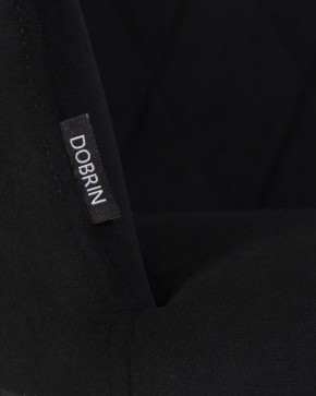 Стул обеденный DOBRIN ROBY, ЭМАЛЬ ЧЕРНЫЙ МУАР велюр Catania Black в Ишиме - ishim.ok-mebel.com | фото 2