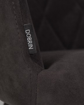 Стул обеденный DOBRIN ROBY, ЭМАЛЬ ЧЕРНЫЙ МУАР велюр Catania Espresso в Ишиме - ishim.ok-mebel.com | фото 9