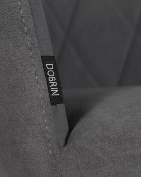 Стул обеденный DOBRIN ROBY, ЭМАЛЬ ЧЕРНЫЙ МУАР велюр Catania Silver в Ишиме - ishim.ok-mebel.com | фото 9