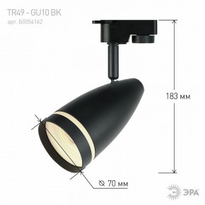 Светильник на штанге Эра  TR49 - GU10 BK в Ишиме - ishim.ok-mebel.com | фото 4