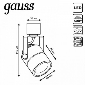 Светильник на штанге Gauss Track Light TR057 в Ишиме - ishim.ok-mebel.com | фото 6