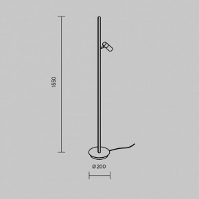 Торшер Maytoni Thin MOD395FL-L28BS3K в Ишиме - ishim.ok-mebel.com | фото 4