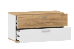 Тумба для обуви НМ 013.25 "Санти" (Белый/Крафт Золотой) в Ишиме - ishim.ok-mebel.com | фото 2