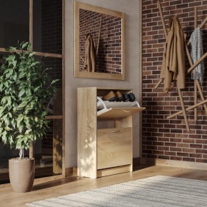 Тумба ОРИОН с двумя полками для обуви, цвет Дуб Сонома в Ишиме - ishim.ok-mebel.com | фото 4
