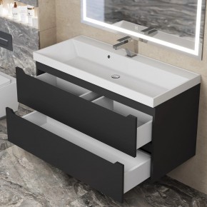 Тумба под раковину Uperwood Tanos 100 см, подвесная, черная матовая в Ишиме - ishim.ok-mebel.com | фото 10