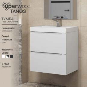Тумба под раковину Uperwood Tanos 80 см, подвесная, белая матовая в Ишиме - ishim.ok-mebel.com | фото 5