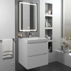 Тумба с раковиной Uperwood Tanos 50 см, подвесная, белая матовая в Ишиме - ishim.ok-mebel.com | фото