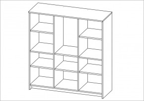 Тумба СИРИУС трехдверная с одним ящиком, цвет Дуб Сонома в Ишиме - ishim.ok-mebel.com | фото 3