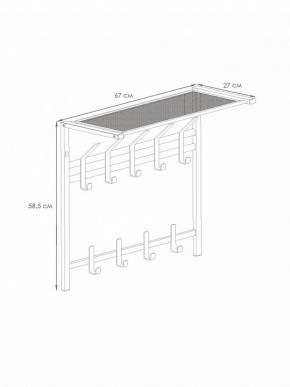 Вешалка-полка Торонто 22 в Ишиме - ishim.ok-mebel.com | фото 3