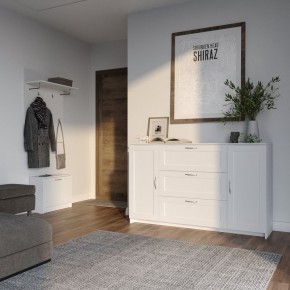 Вешалка СИРИУС настенная с полкой, цвет белый в Ишиме - ishim.ok-mebel.com | фото 4