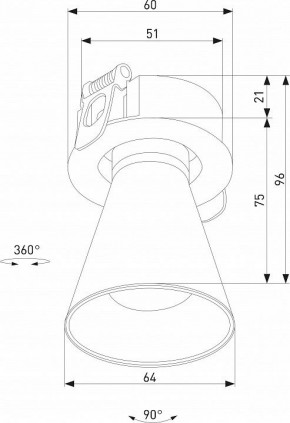 Встраиваемый светильник Elektrostandard Bell 25097/LED 8W 3000K белый в Ишиме - ishim.ok-mebel.com | фото 5