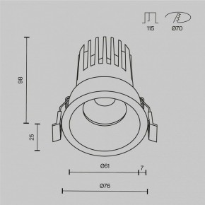 Встраиваемый светильник Maytoni Dip DL117-15W-4K-B в Ишиме - ishim.ok-mebel.com | фото 9