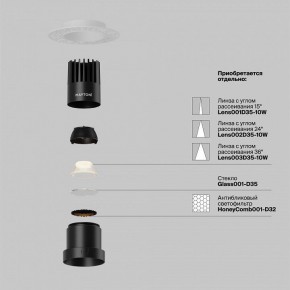 Встраиваемый светильник Maytoni Dip DL120-10W-2.7K-TRS-B в Ишиме - ishim.ok-mebel.com | фото 3