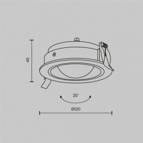 Встраиваемый светильник Maytoni Lens DL105-12W3K-B в Ишиме - ishim.ok-mebel.com | фото 9