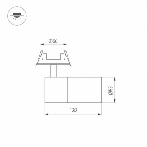 Встраиваемый светильник на штанге Arlight LGD-ARTEMIS-BUILT-FLAP-R55-12W 051797 в Ишиме - ishim.ok-mebel.com | фото 3