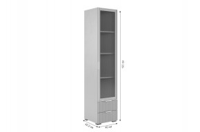 ЗЕФИР Гостиная К2 (белое дерево/черный муар) в Ишиме - ishim.ok-mebel.com | фото 6