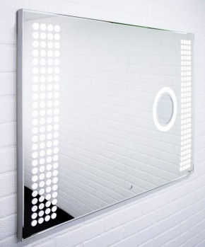 Зеркало Cosmo 100 alum (линза) с подсветкой Sansa (SCL1026Z) в Ишиме - ishim.ok-mebel.com | фото 3