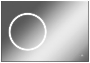 Зеркало Eclipse 100 black с подсветкой Sansa (SE1032Z) в Ишиме - ishim.ok-mebel.com | фото