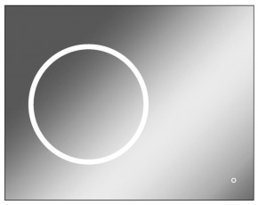 Зеркало Eclipse 90 black с подсветкой Sansa (SE1031Z) в Ишиме - ishim.ok-mebel.com | фото 1