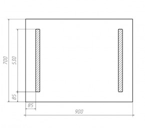 Зеркало Good Light 2-90 с подсветкой Домино (GL7015Z) в Ишиме - ishim.ok-mebel.com | фото 6